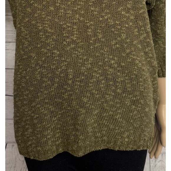 Vintage Grandmacore 80s Sweater JP Collections Medium Green White Embroidery - Picture 7 of 11